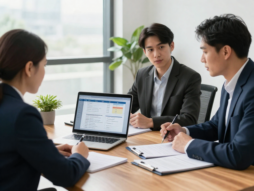 Zakelijke lening zonder jaarcijfers adviesgesprek in een professionele kantooromgeving.