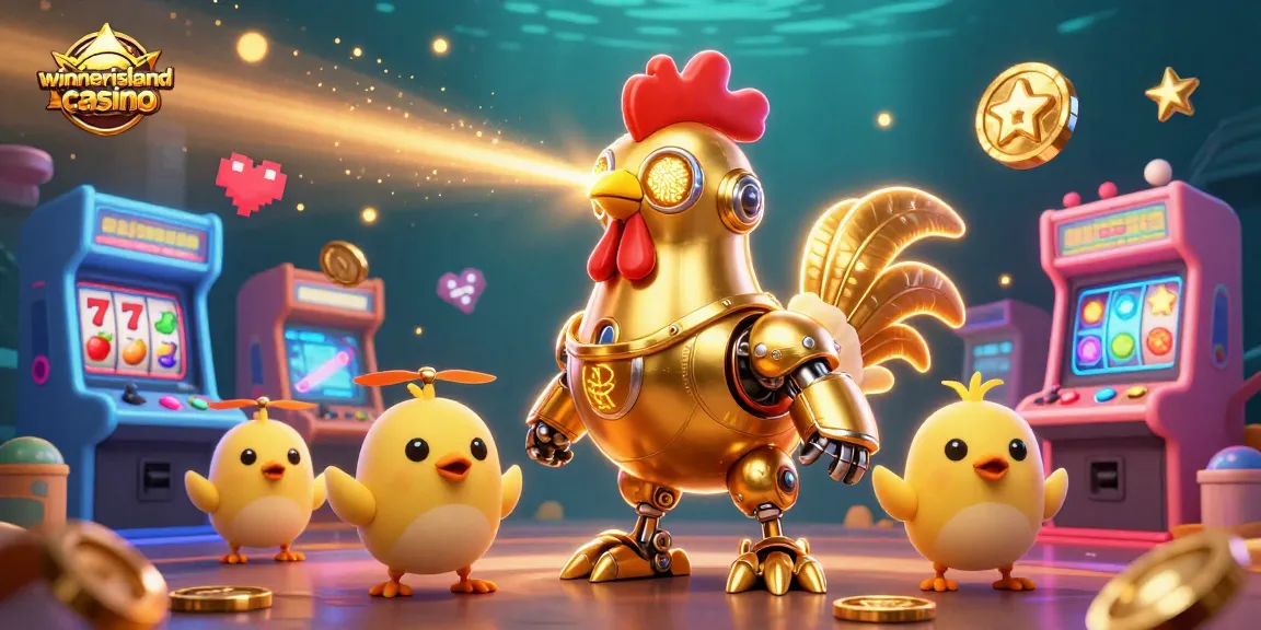 Play exciting games at winnerislandcasino with dynamic robots and colorful casino elements.