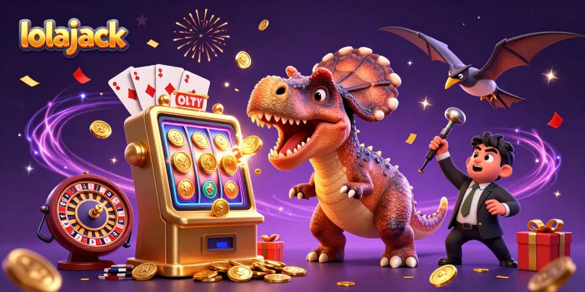 Experience thrilling wins at lolajack casino with our dynamic jackpot scene featuring exciting gaming elements.